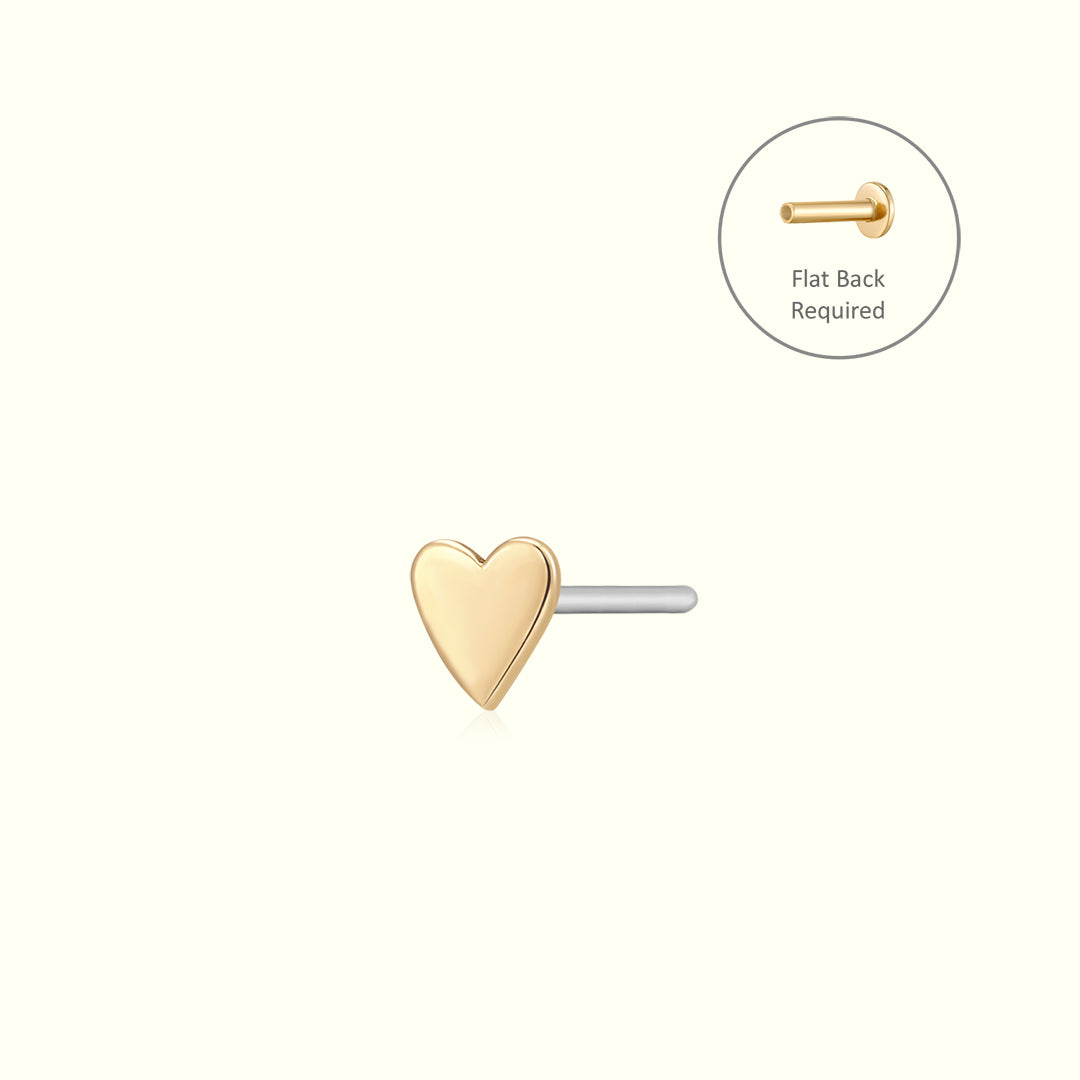 MINNIE | Heart Threadless Flatback Earring