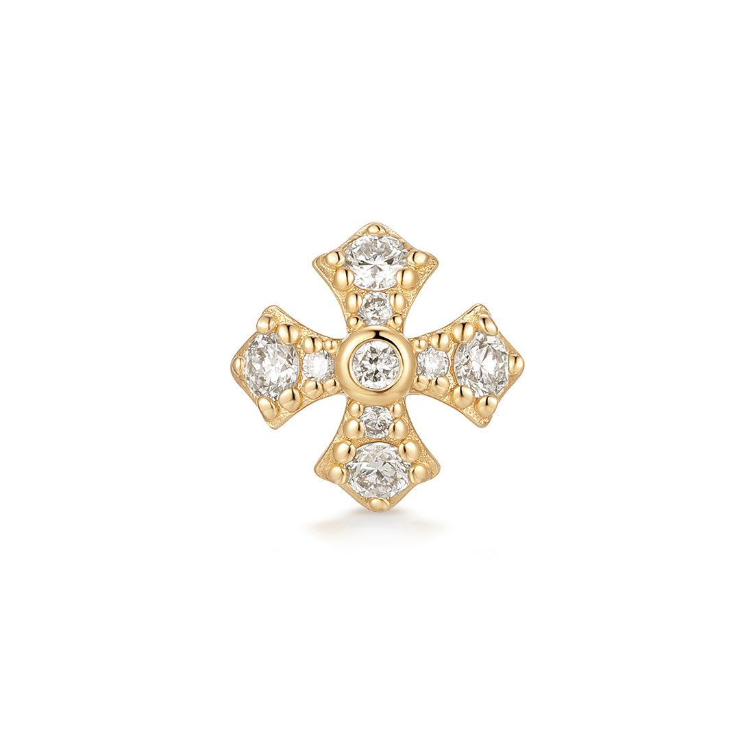 FOXY | Lab Grown Diamond Fancy Cross Threaded Flatback