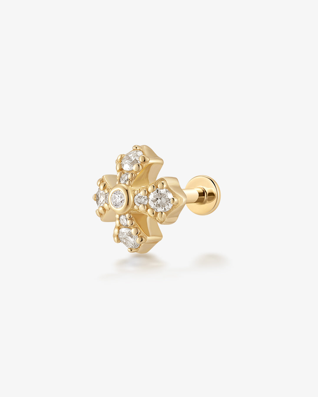 FOXY | Lab Grown Diamond Fancy Cross Threaded Flatback