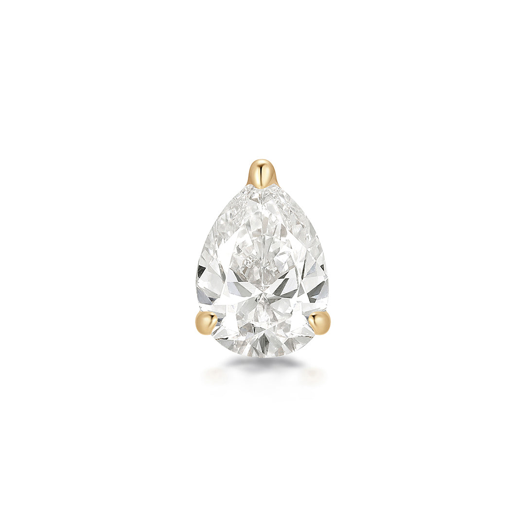 IGGY | Pear Lab Grown Diamond Threaded Flatback