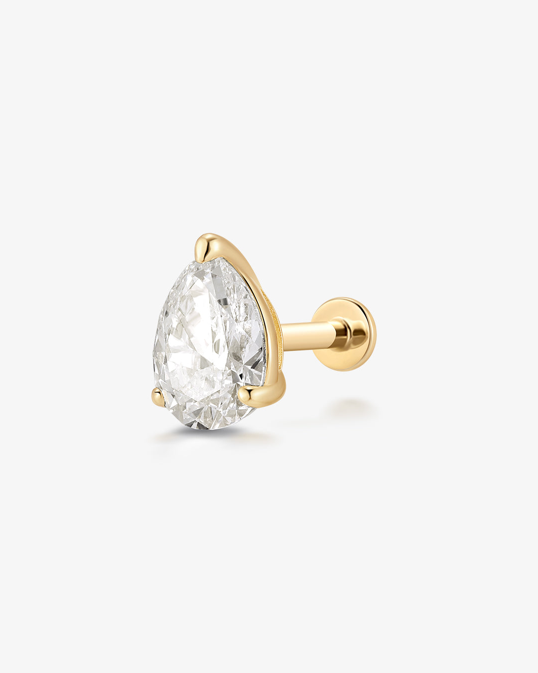 IGGY | Pear Lab Grown Diamond Threaded Flatback