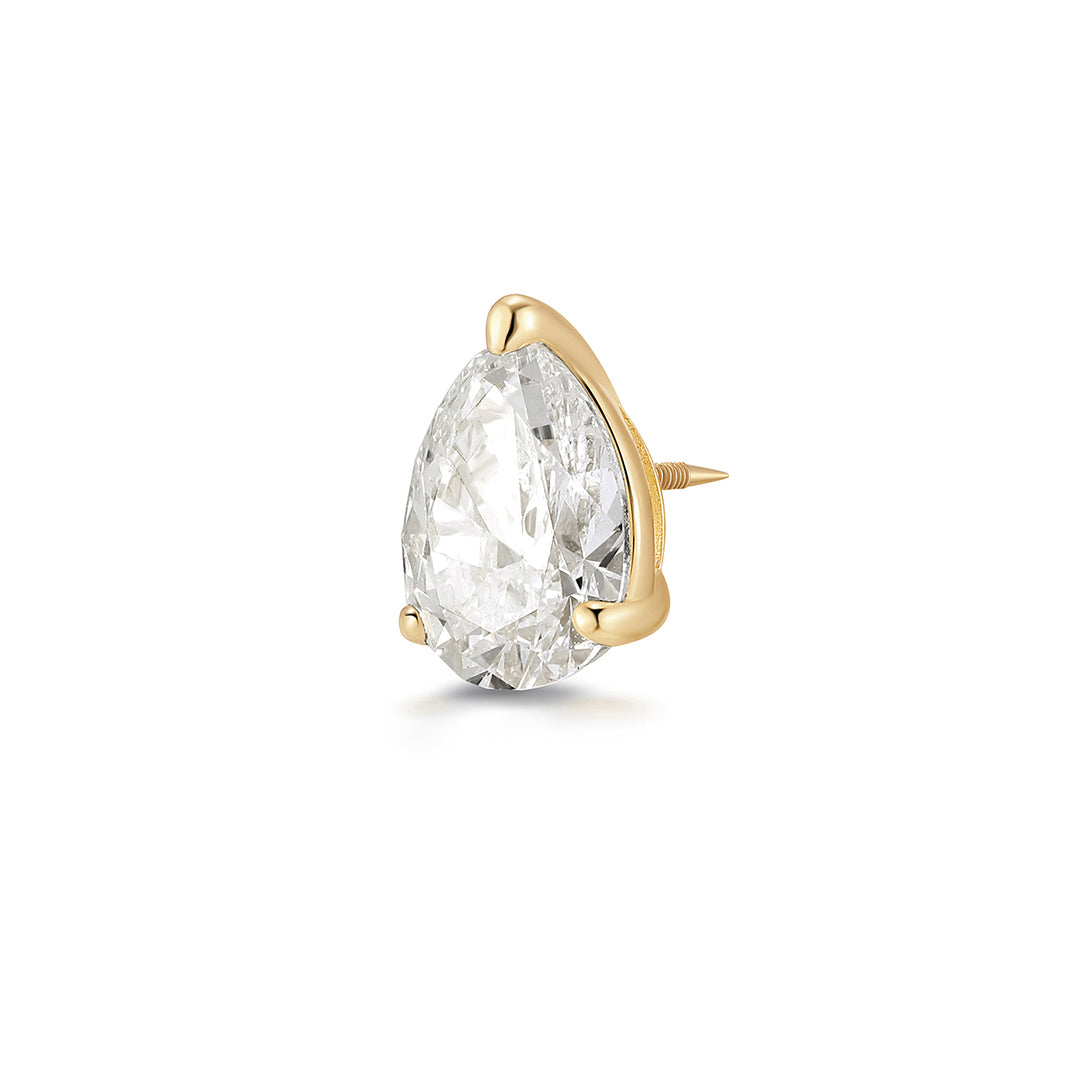 IGGY | Pear Lab Grown Diamond Threaded Flatback