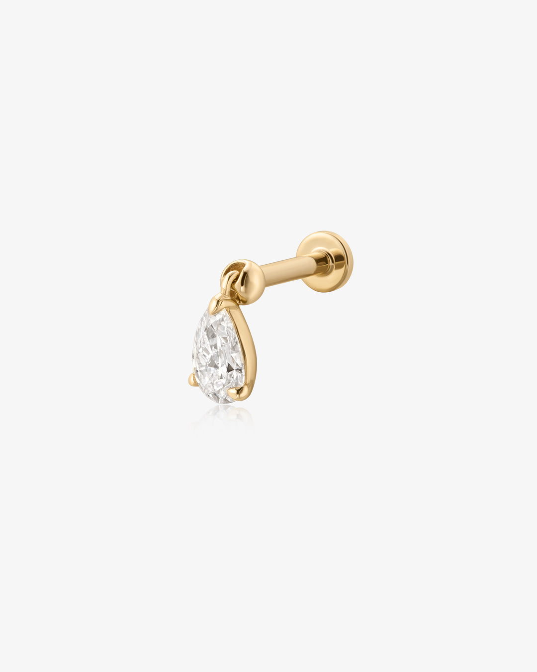 ARABELLA | Pear Lab Grown Diamond Dangle Threaded Flatback