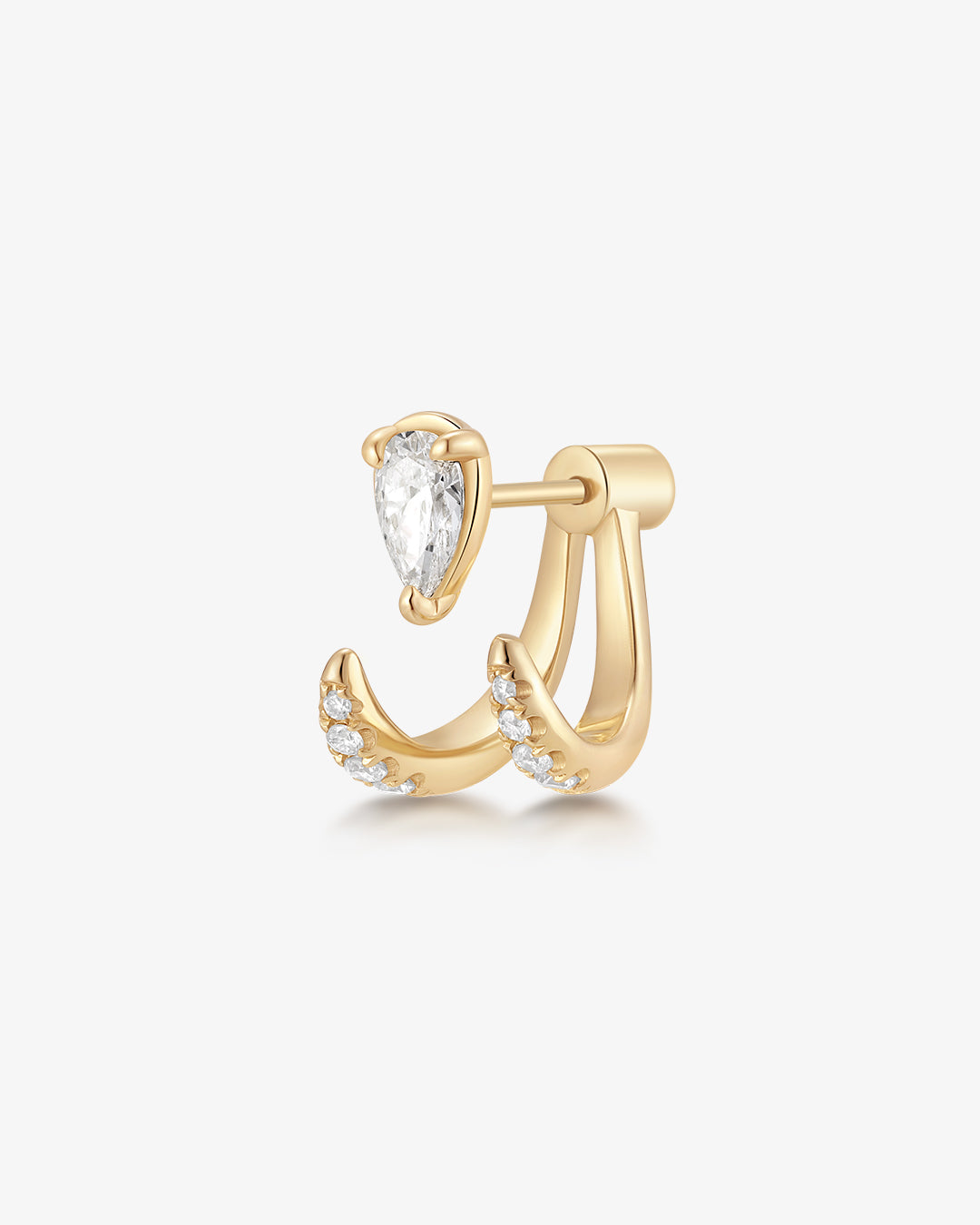 ASTORIA | Pear Lab Grown Diamond with Accents Threaded Flatback