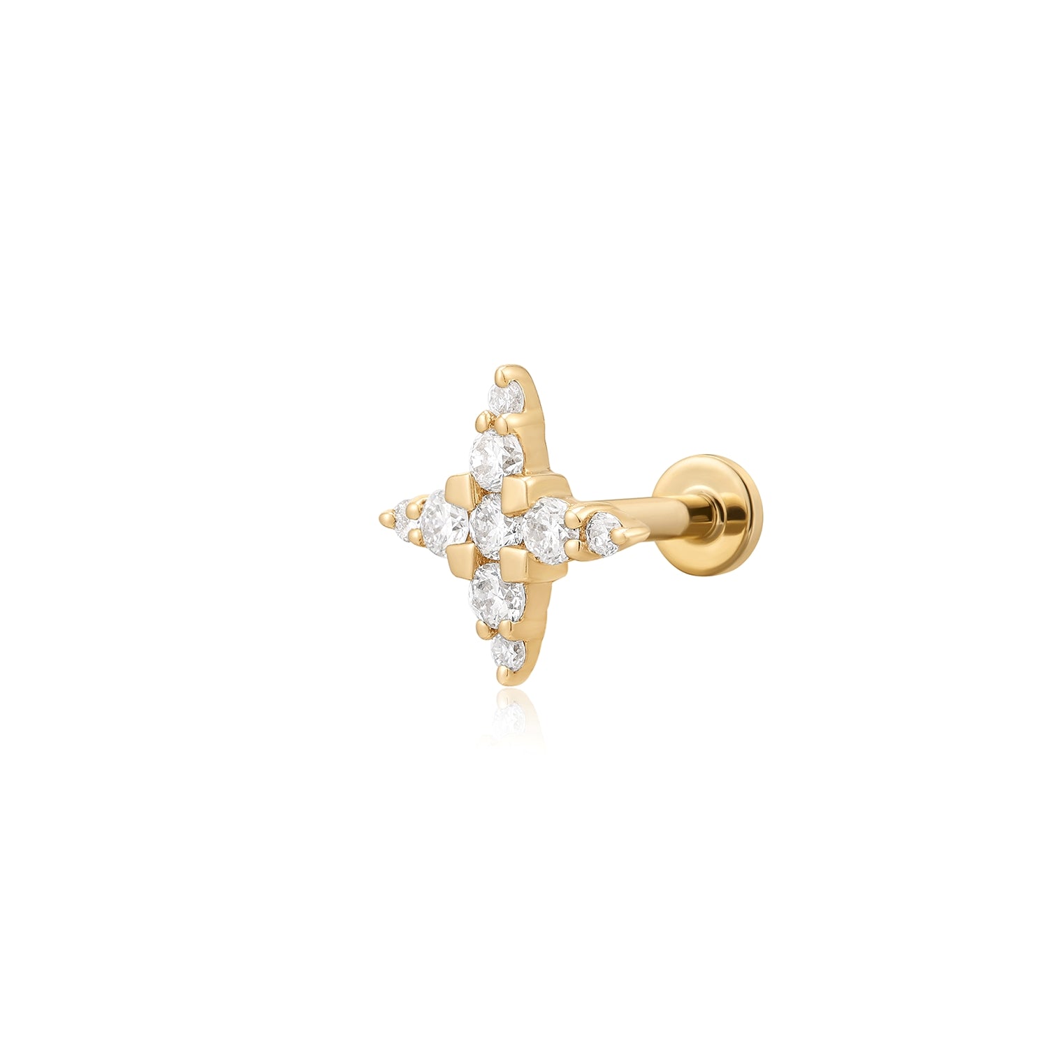 ODESSA | Lab Grown Diamond 4-Point Star Threaded with Flatback