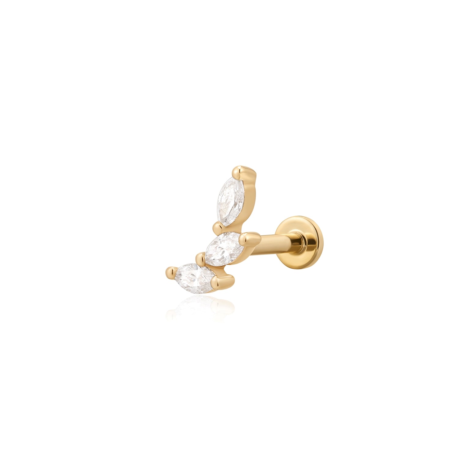 BRIAR | Triple Marquise Lab Grown Diamond Threaded with Flatback