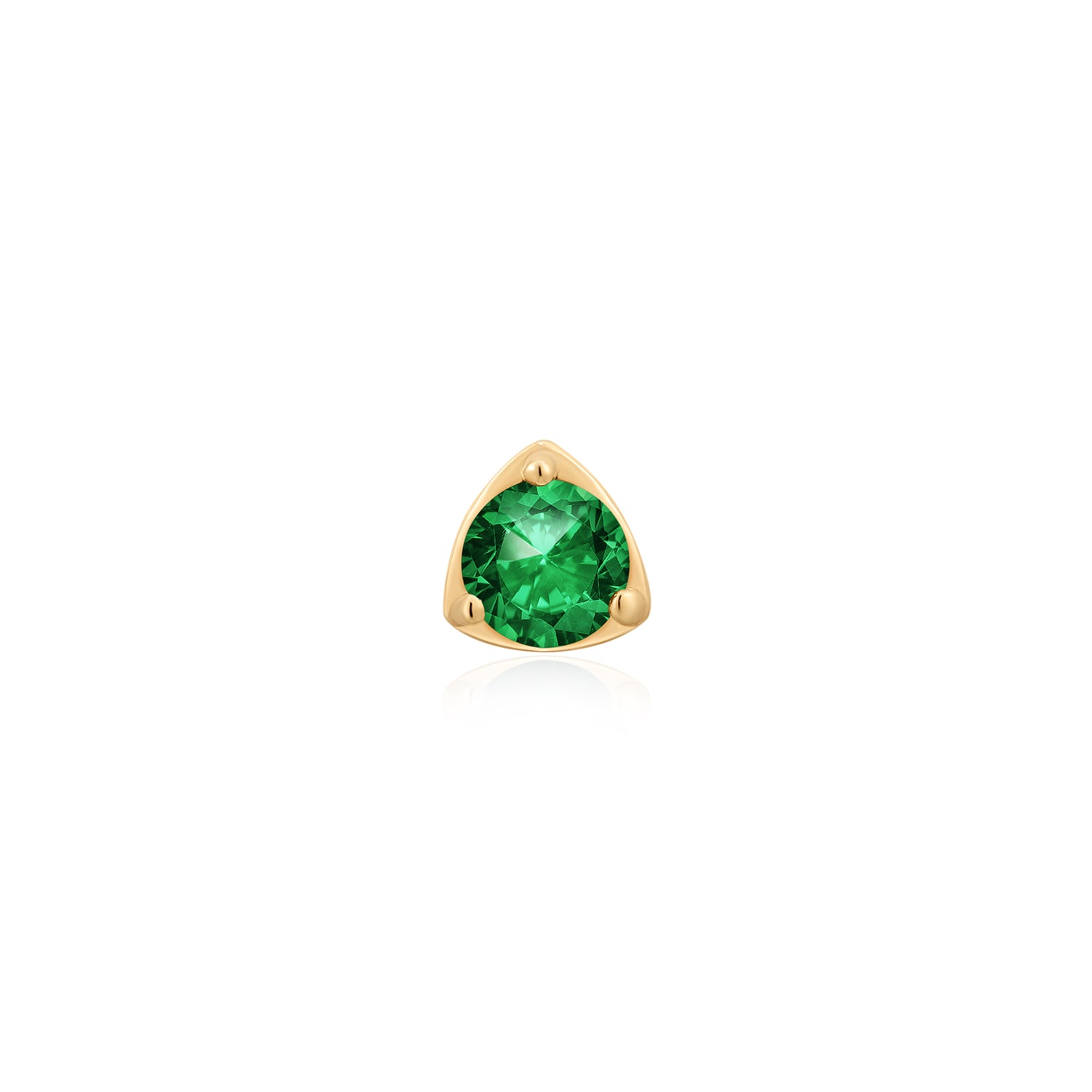 VERDE | Lab Grown Emerald Threaded with Flatback