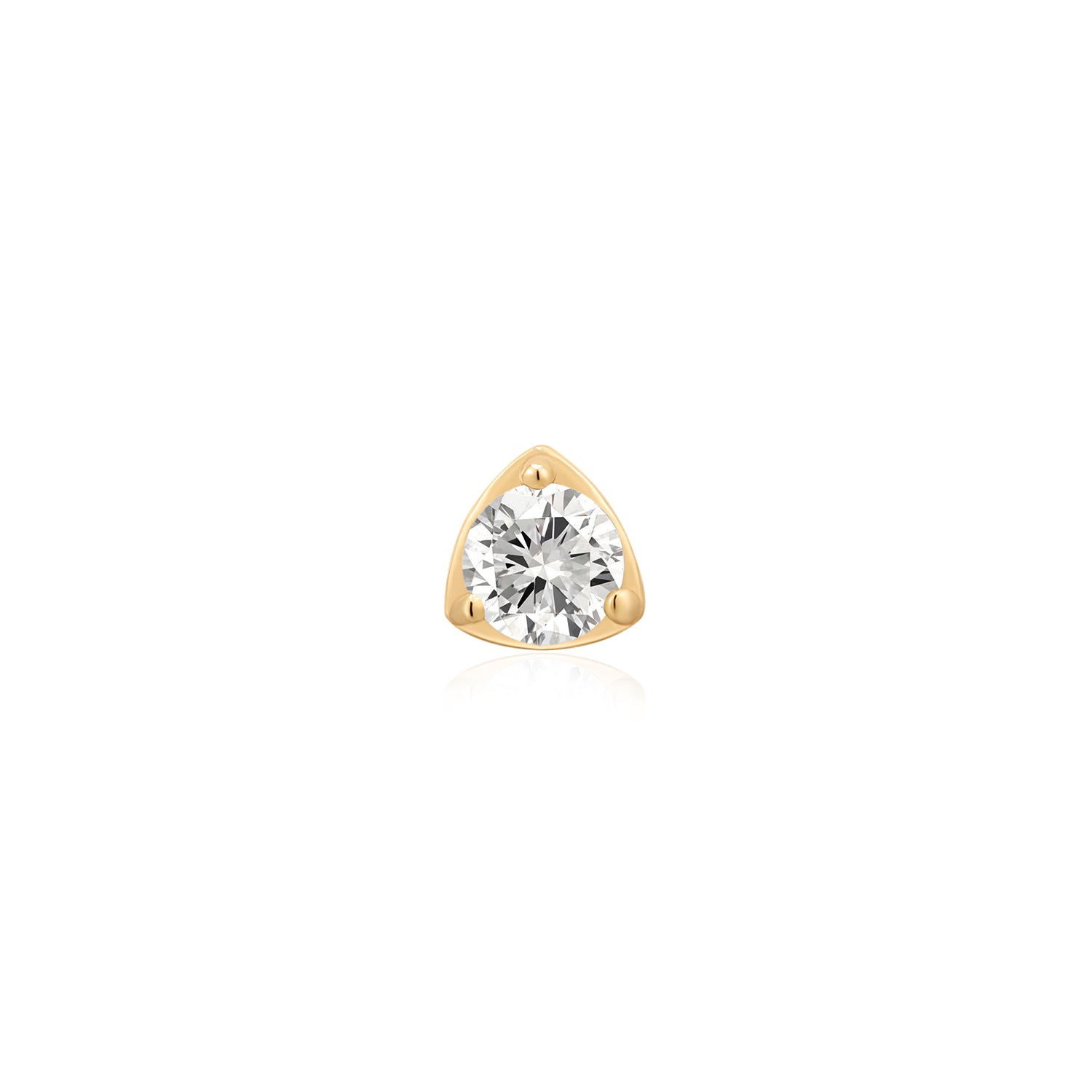 SERAPHINA | Lab Grown Solitaire Threaded with Flatback
