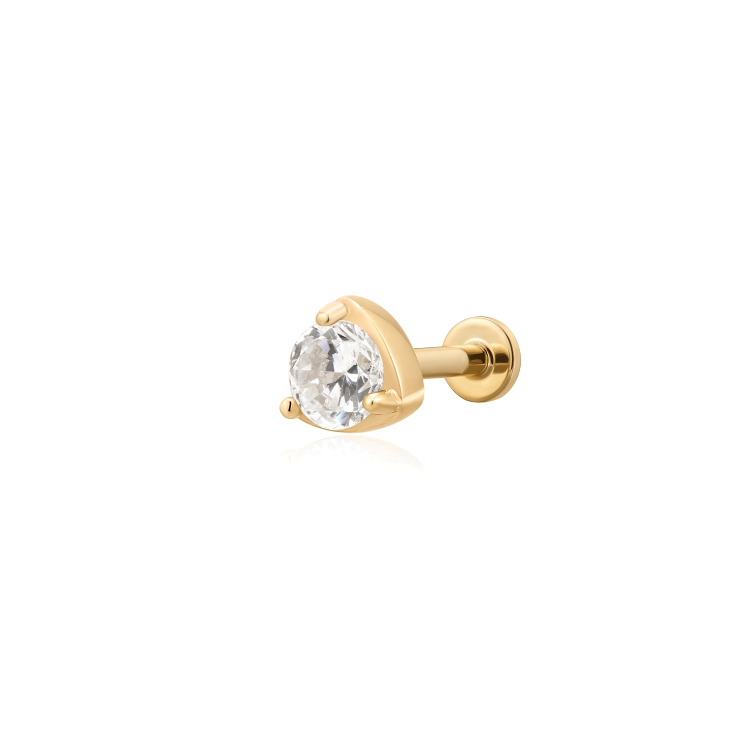 SERAPHINA | Lab Grown Solitaire Threaded with Flatback