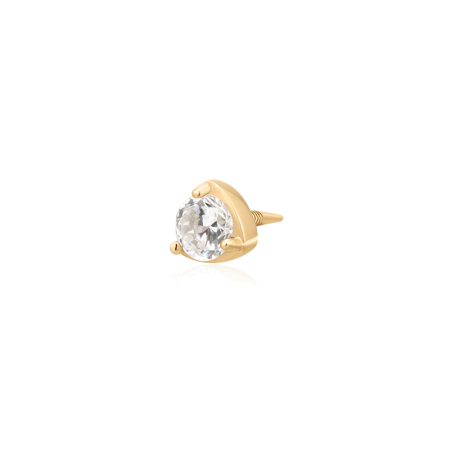 SERAPHINA | Lab Grown Solitaire Threaded with Flatback