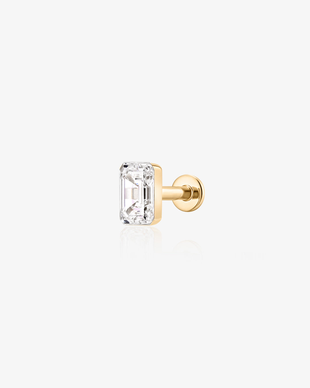 Baguette Lab Grown Diamond Flatback Stud