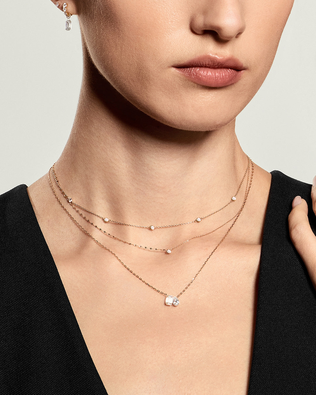 Emerald & Pear Lab-Grown Diamond Necklace