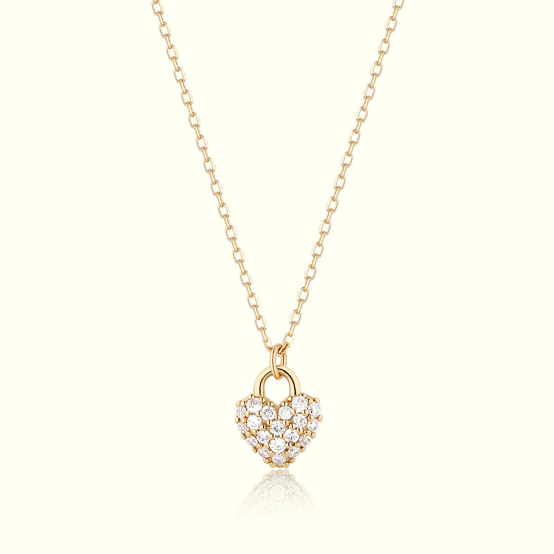 BELLA | Diamond Heart Pendant Necklace