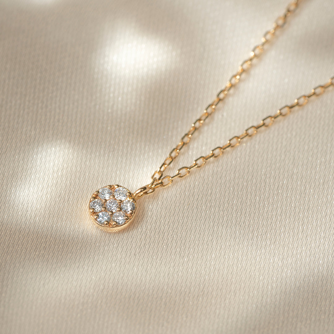 LILY | Diamond Disc Necklace