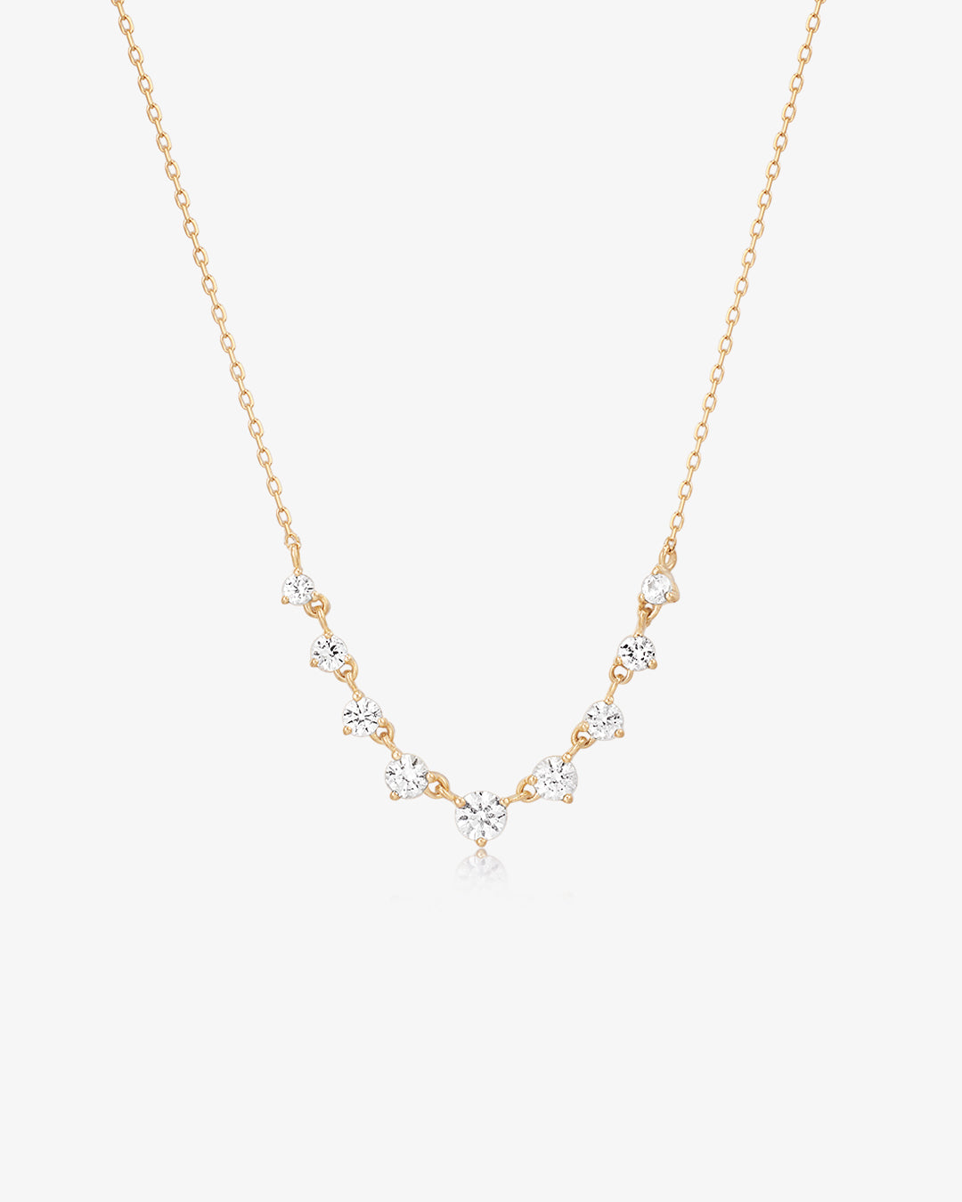 ROSAMUND | Rose Cut White Sapphire Necklace