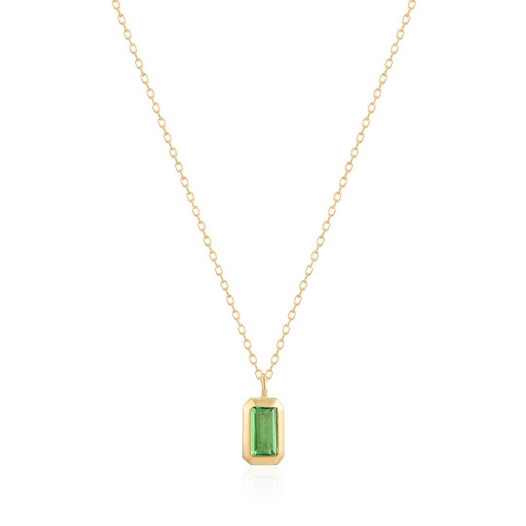 ASPEN | Tsavorite Bezel Necklace