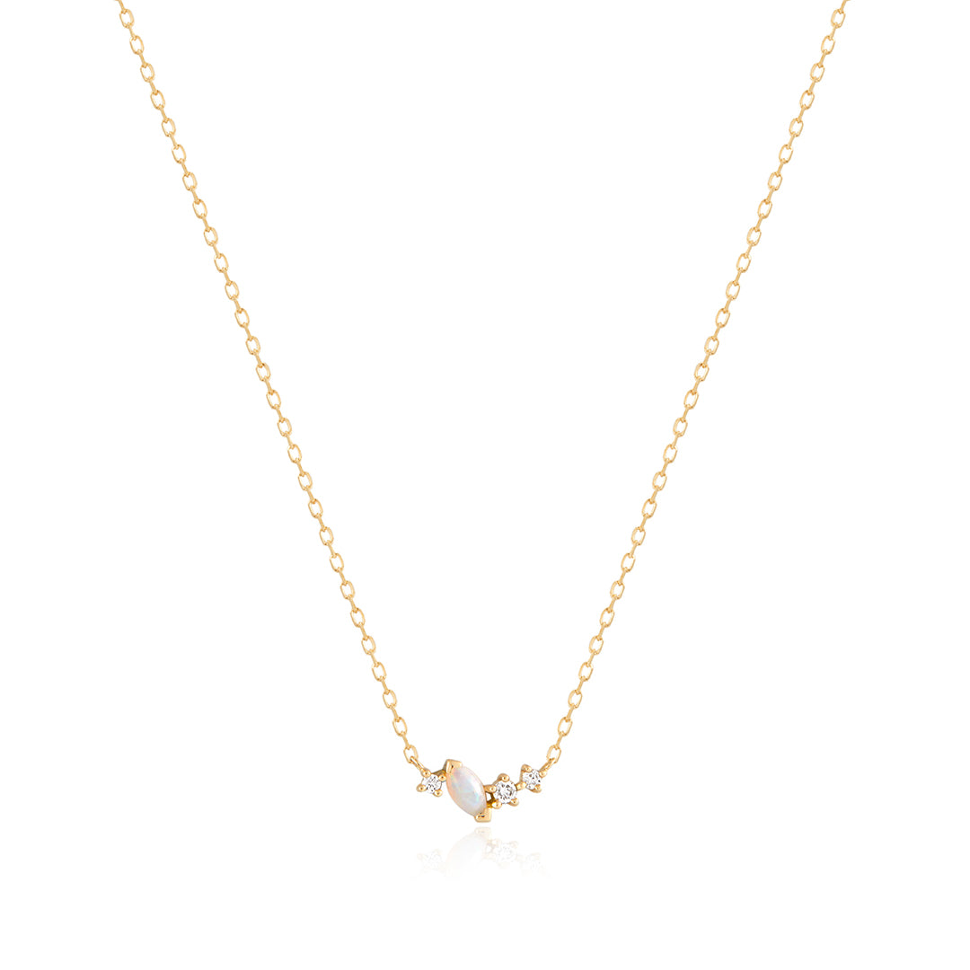 ZEPHYR | Opal and Lab Grown Diamond Necklace