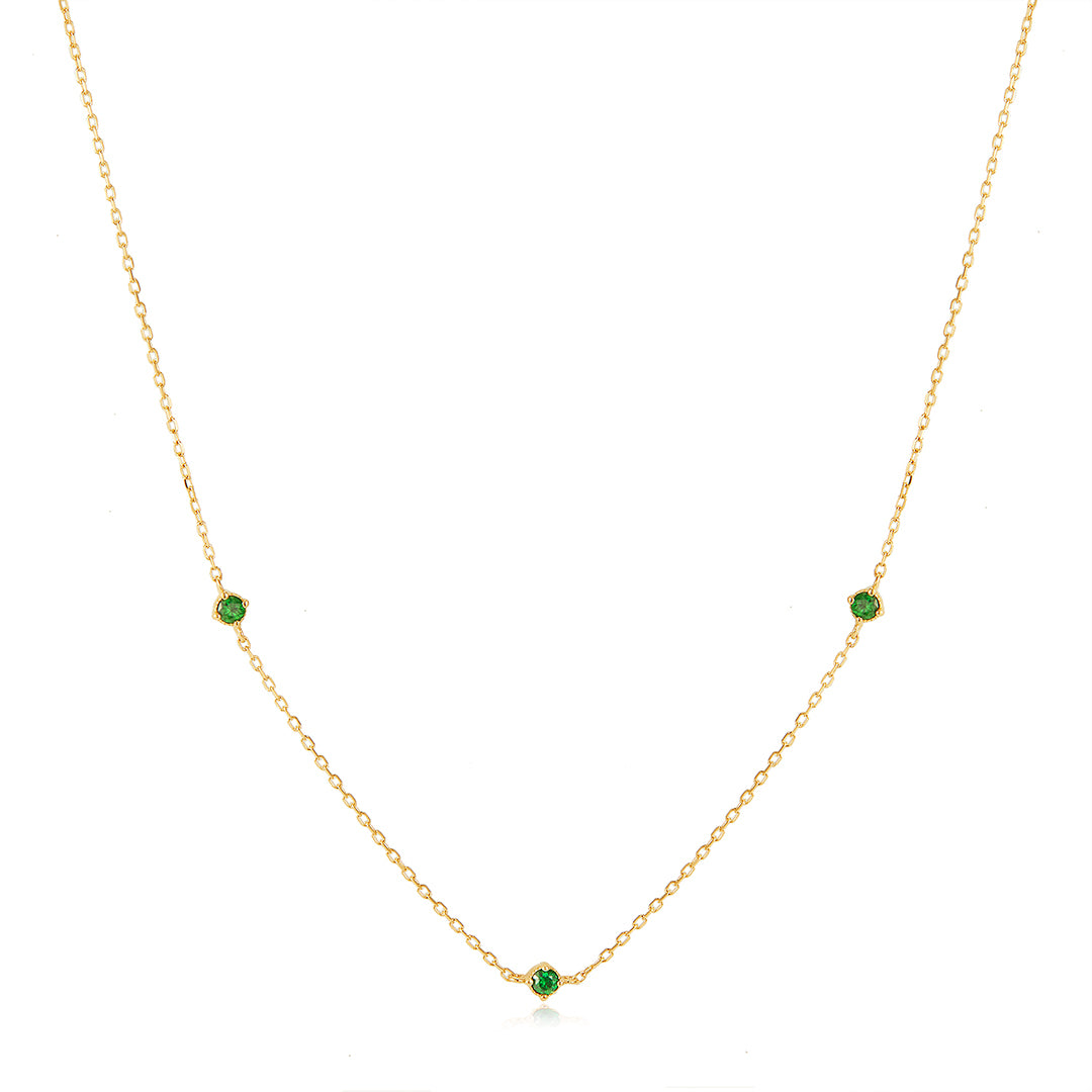 CARINA | Triple Tsavorite Necklace