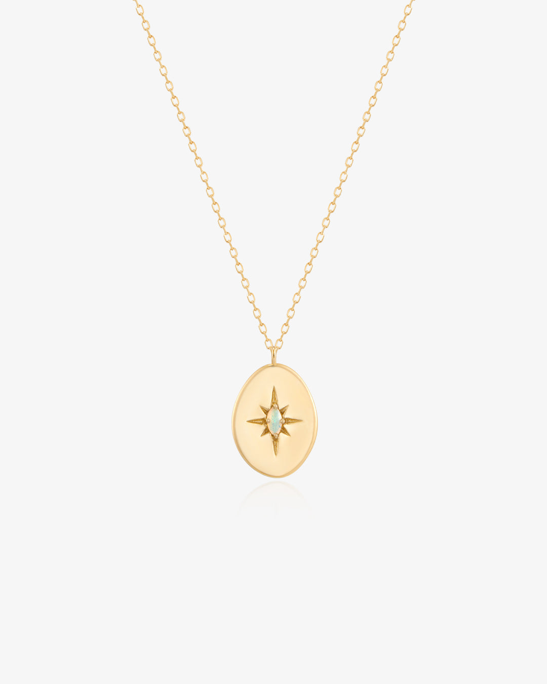 ELARA | Opal Disc Necklace