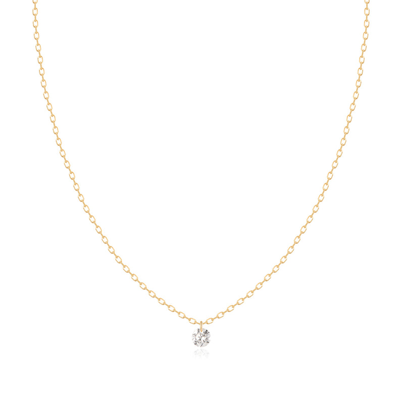 PIROUETTE | Single Floating Dia Necklace