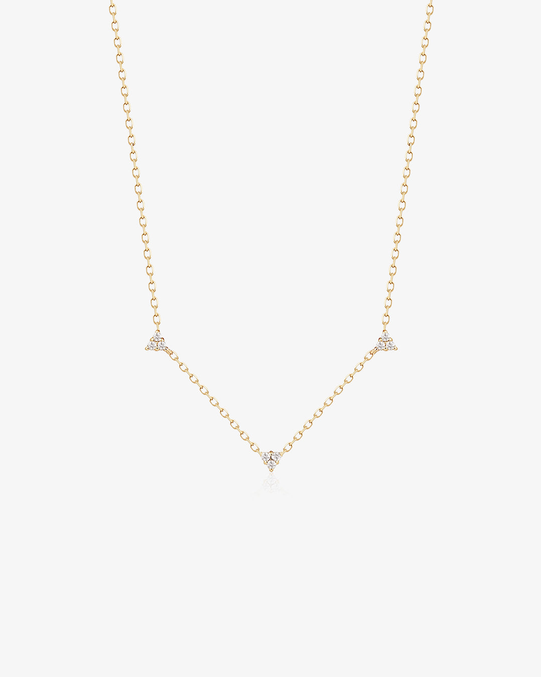 SANDRA | Natural Diamond Triple Station Necklace