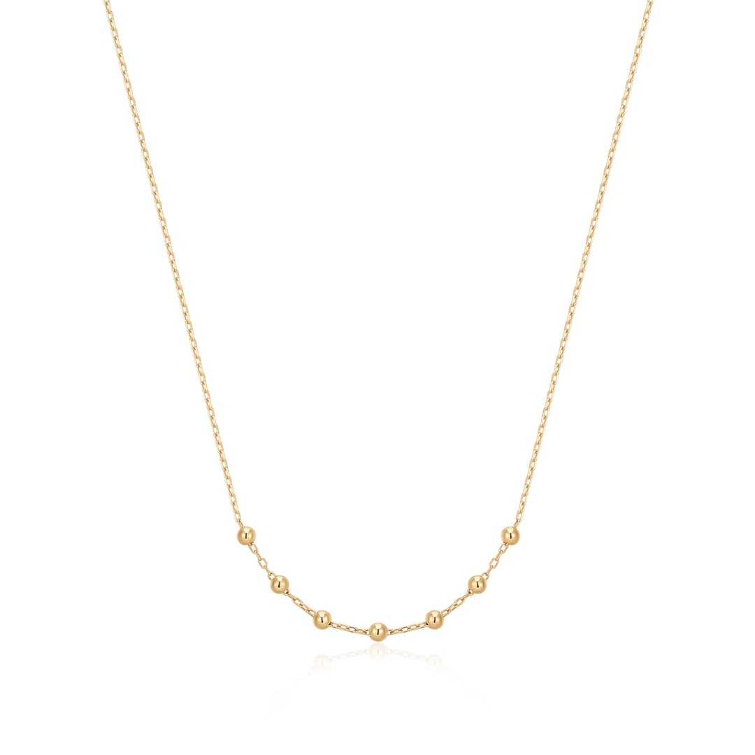 ERICA | 14kt Gold Beaded Necklace