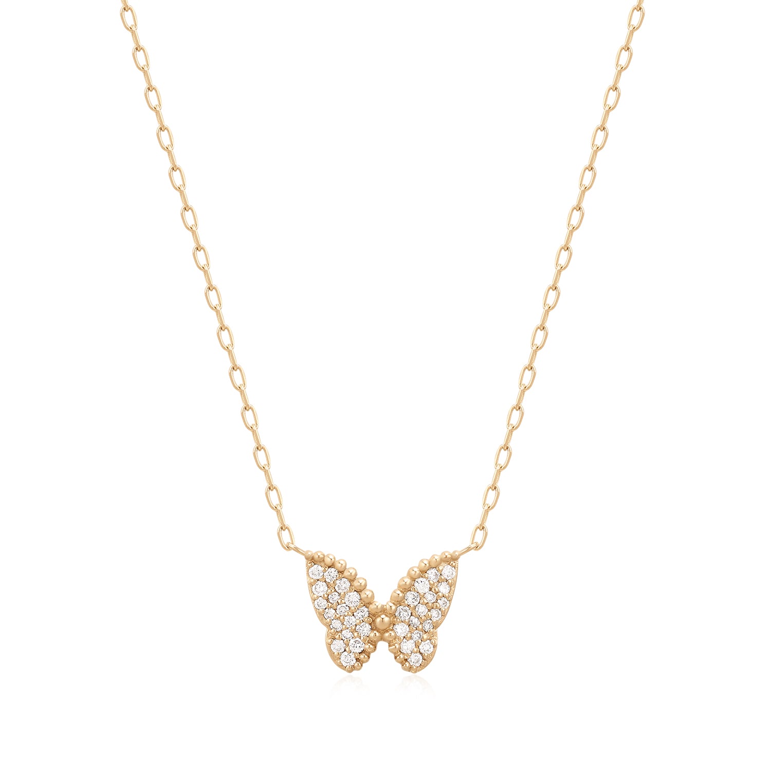CHRYSALIS | Pave Lab Grown Diamond Butterfly Necklace