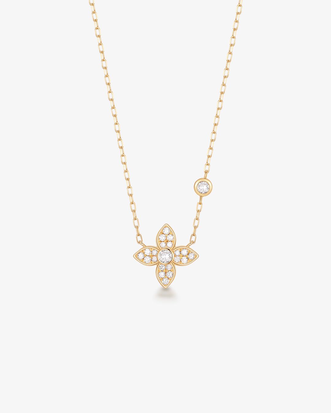 KLOEY | Lab Grown Diamond Clover Necklace