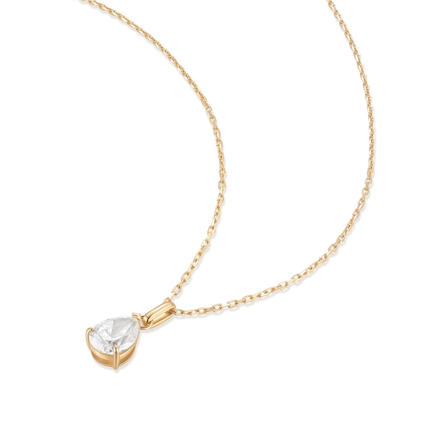 CASELLA | Pear Lab Grown Diamond Solitaire Necklace