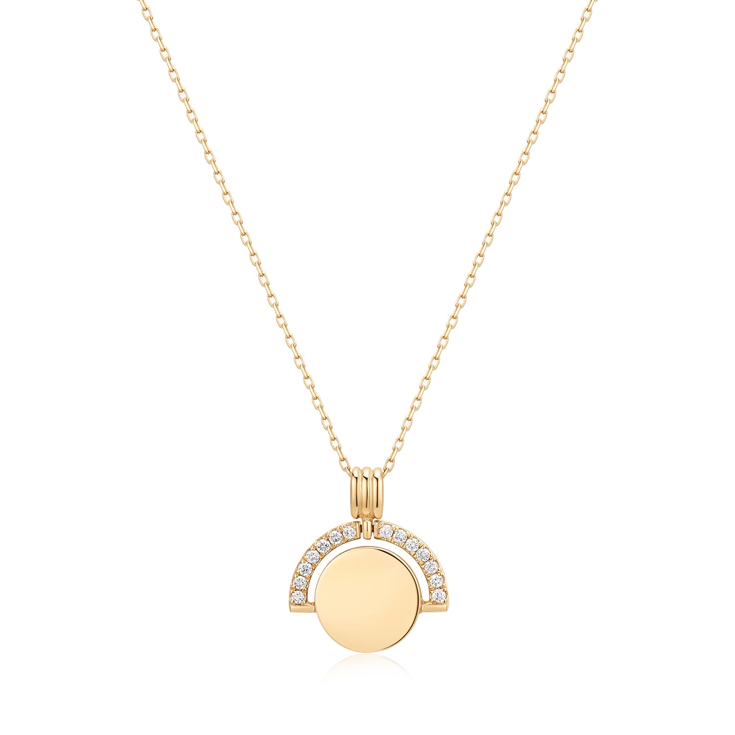 RANIA | Bead Set Lab Grown Diamond Circle Necklace