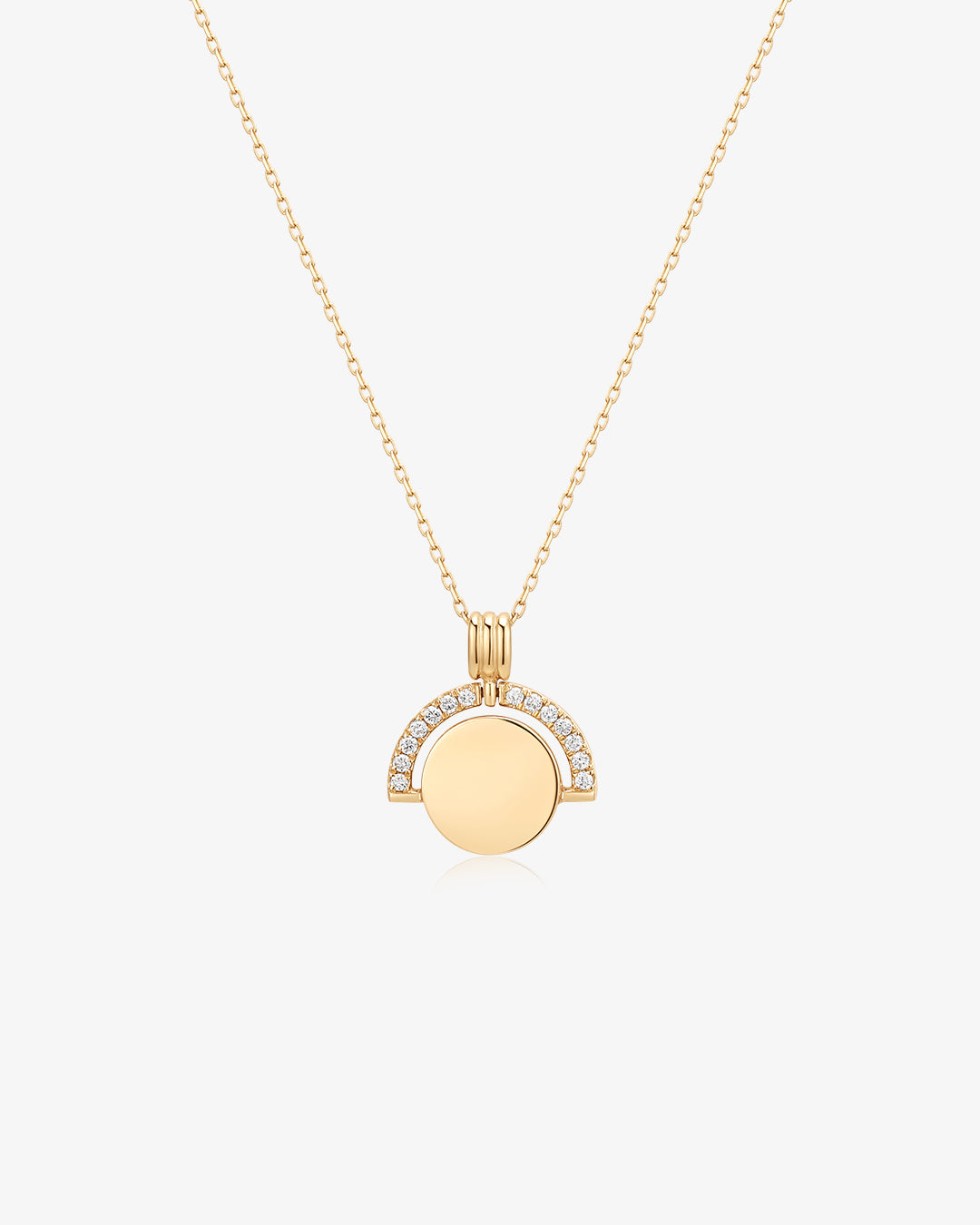 RANIA | Bead Set Lab Grown Diamond Circle Necklace
