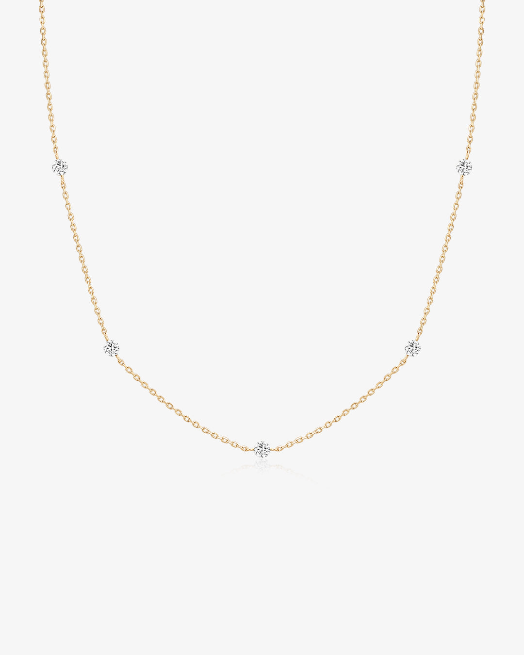 Lab Grown Diamond Station Necklace