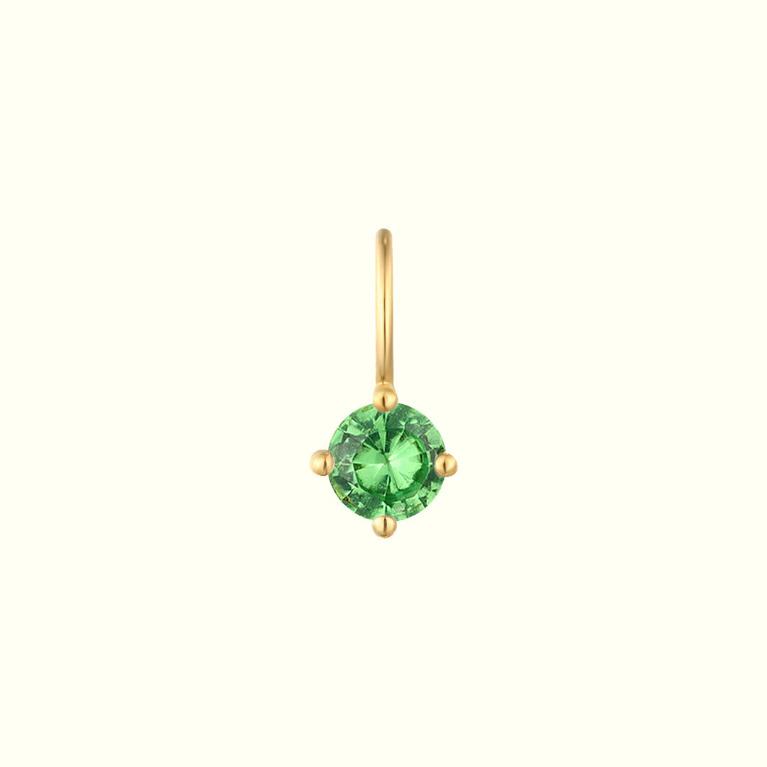 May Birthstone | Green Tsavorite Necklace Charm