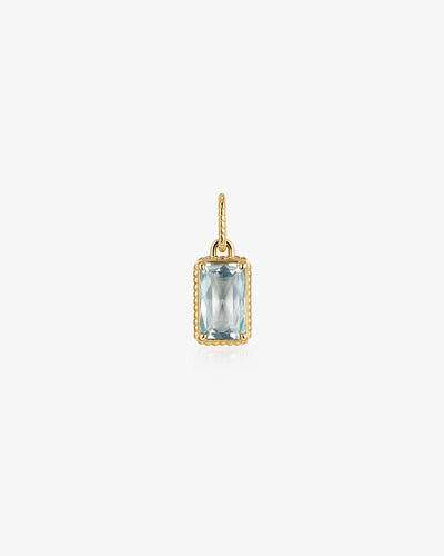 Lab Grown Aquamarine Necklace Charm