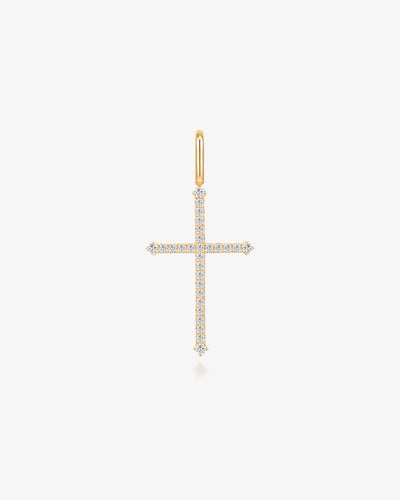 Pavé Lab-Grown Diamond Cross Charm