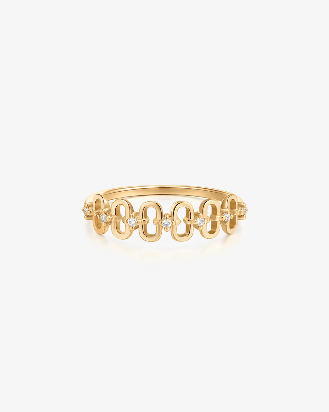 ANASTASIA | Diamond Paper Clip Stackable Ring