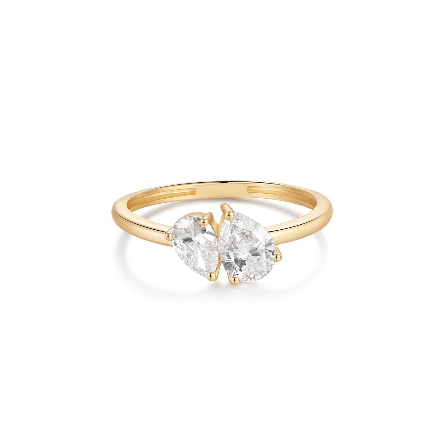 Toi et Moi Pear Lab Grown Diamond Ring