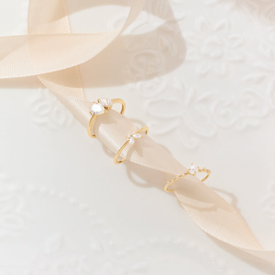Toi et Moi Pear Lab Grown Diamond Ring