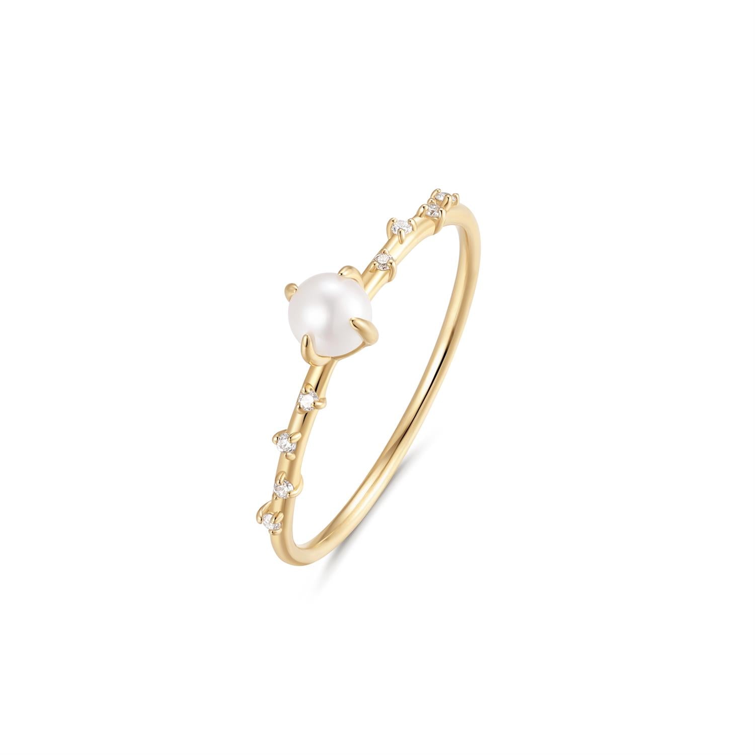 COLETTE | Pearl and Lab Grown Diamond Ring
