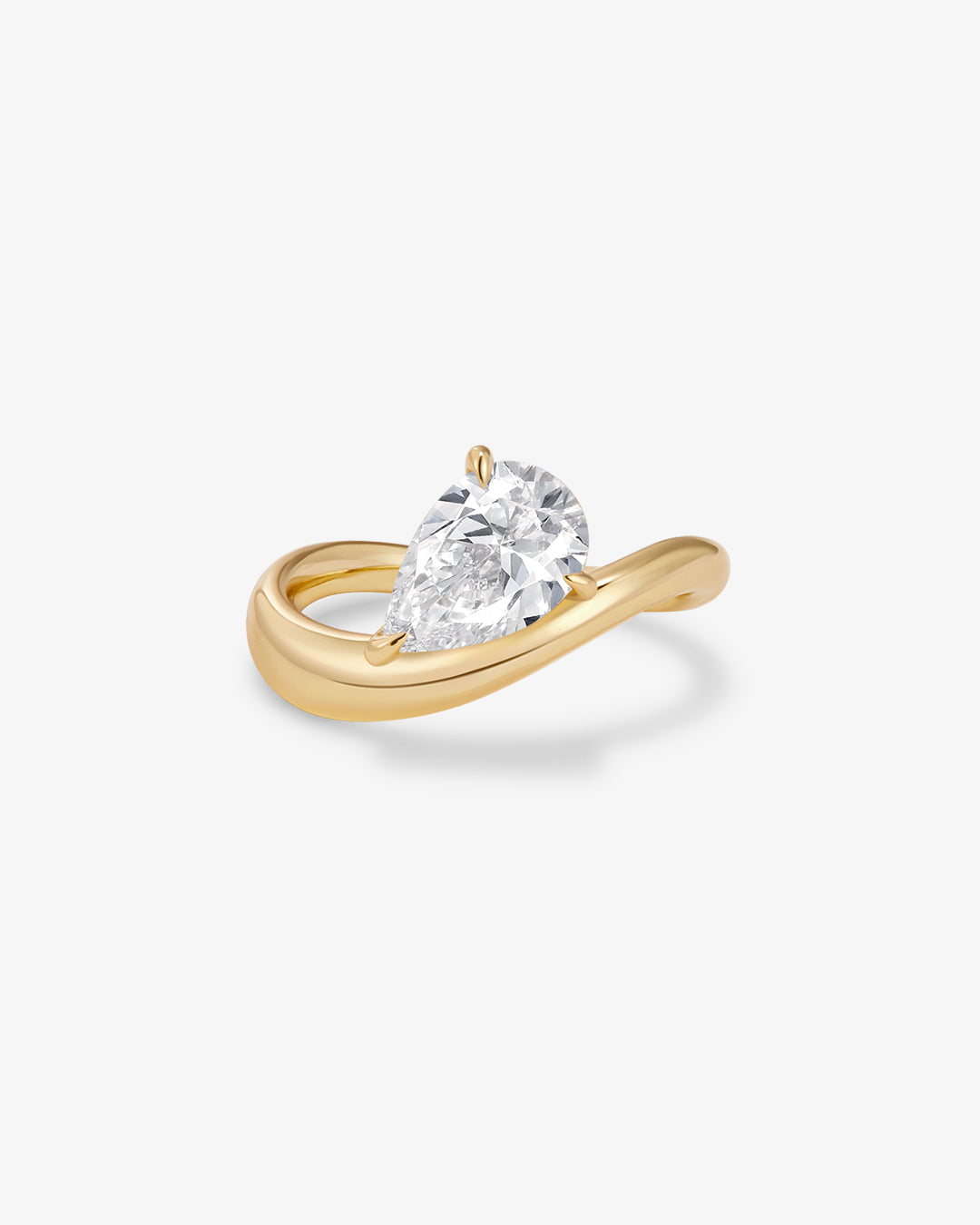 Curved Lab Grown Diamond Figure Balance Ring #7