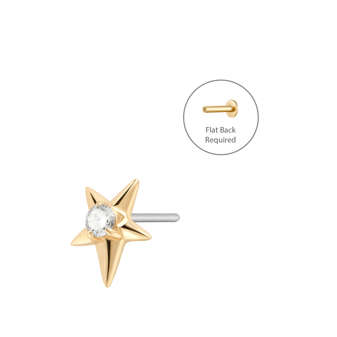 STARLING | Starburst LGD Threadless Flatback Earring