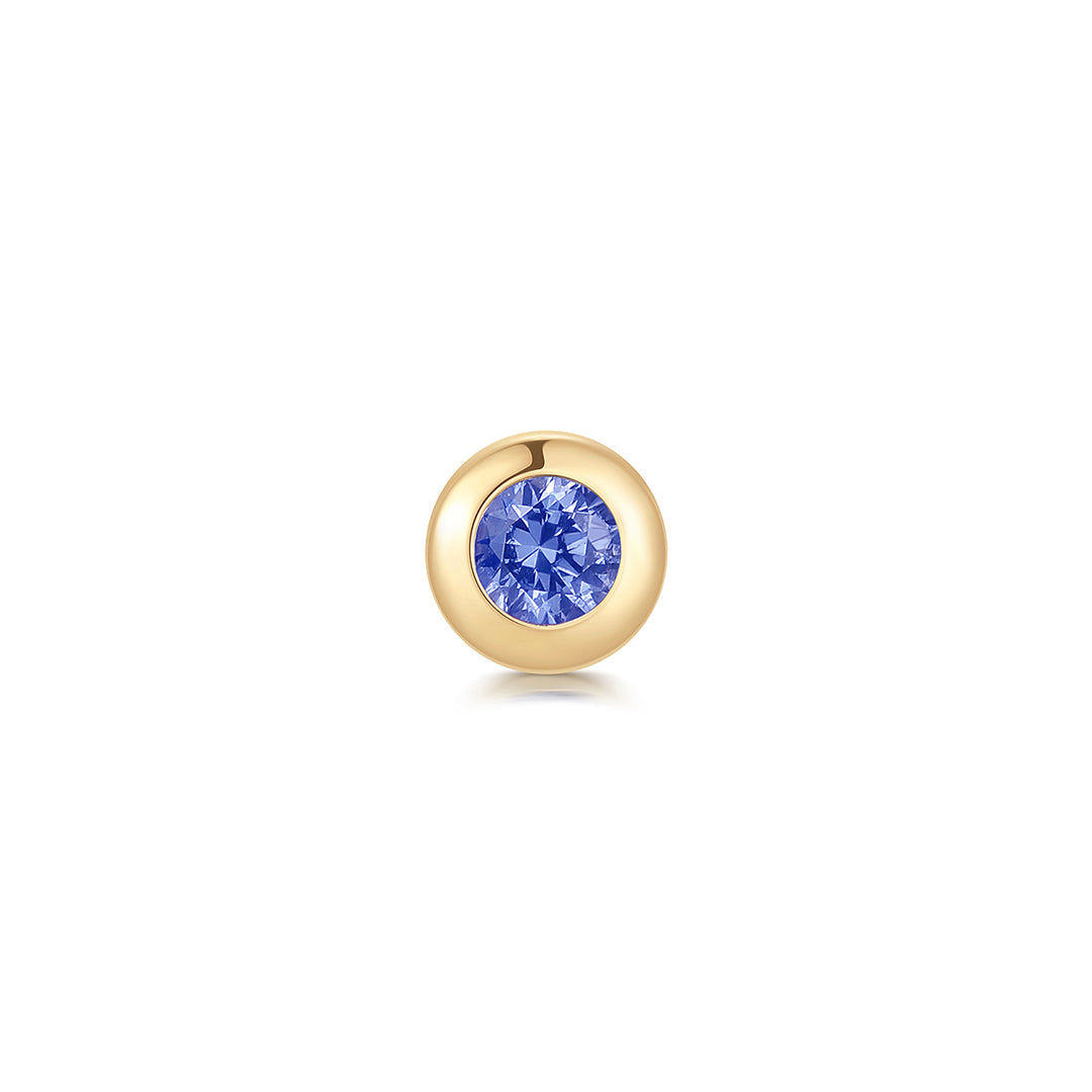 DONATELLA | Lab Grown Sapphire Threadless Flatback Earring
