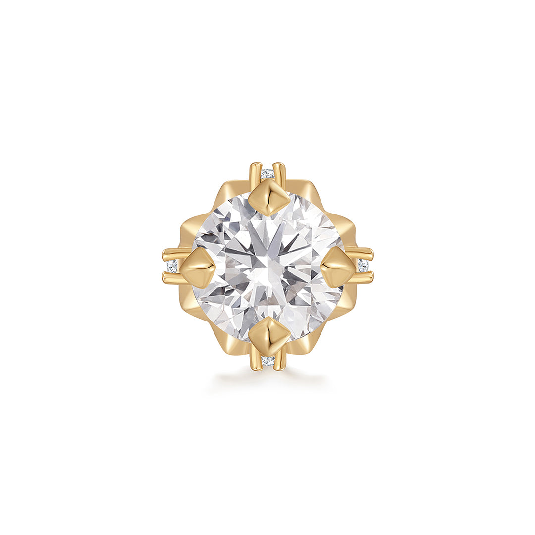 REMY | Lab Grown Diamond Accented Threadless Flatback Earring