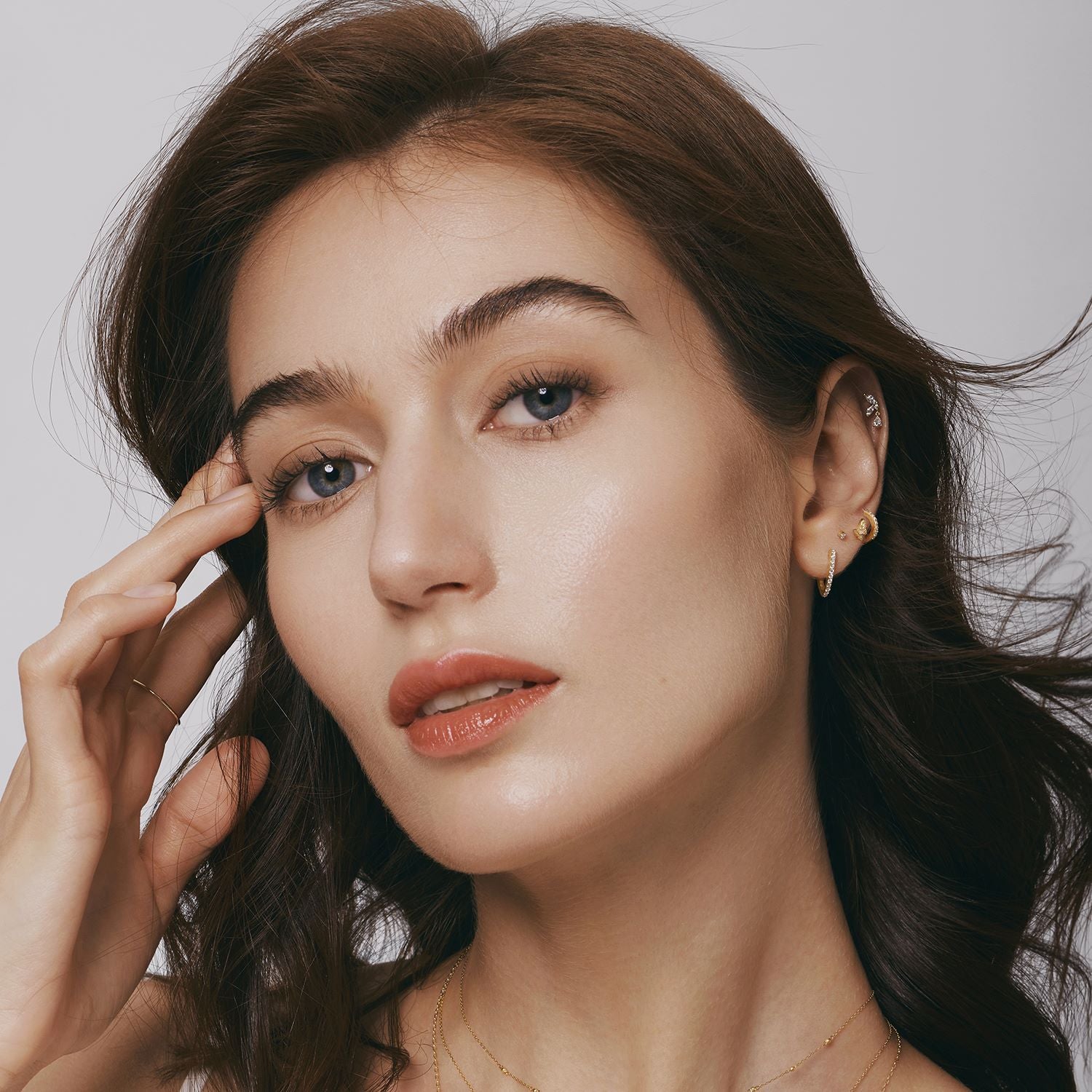 LEONA | Marquise Dangle Lab Grown Diamond Threadless Flatback Earring