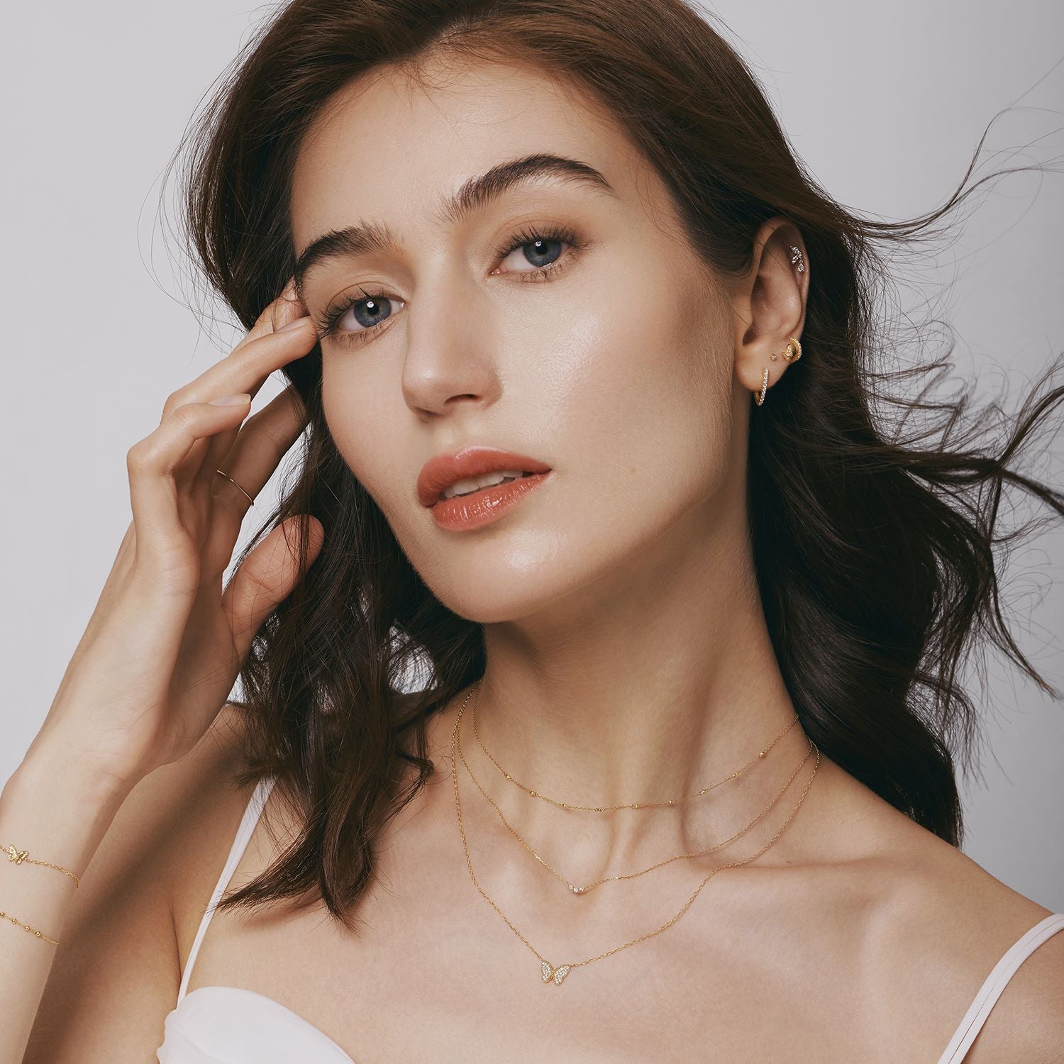 LEONA | Marquise Dangle Lab Grown Diamond Threadless Flatback Earring