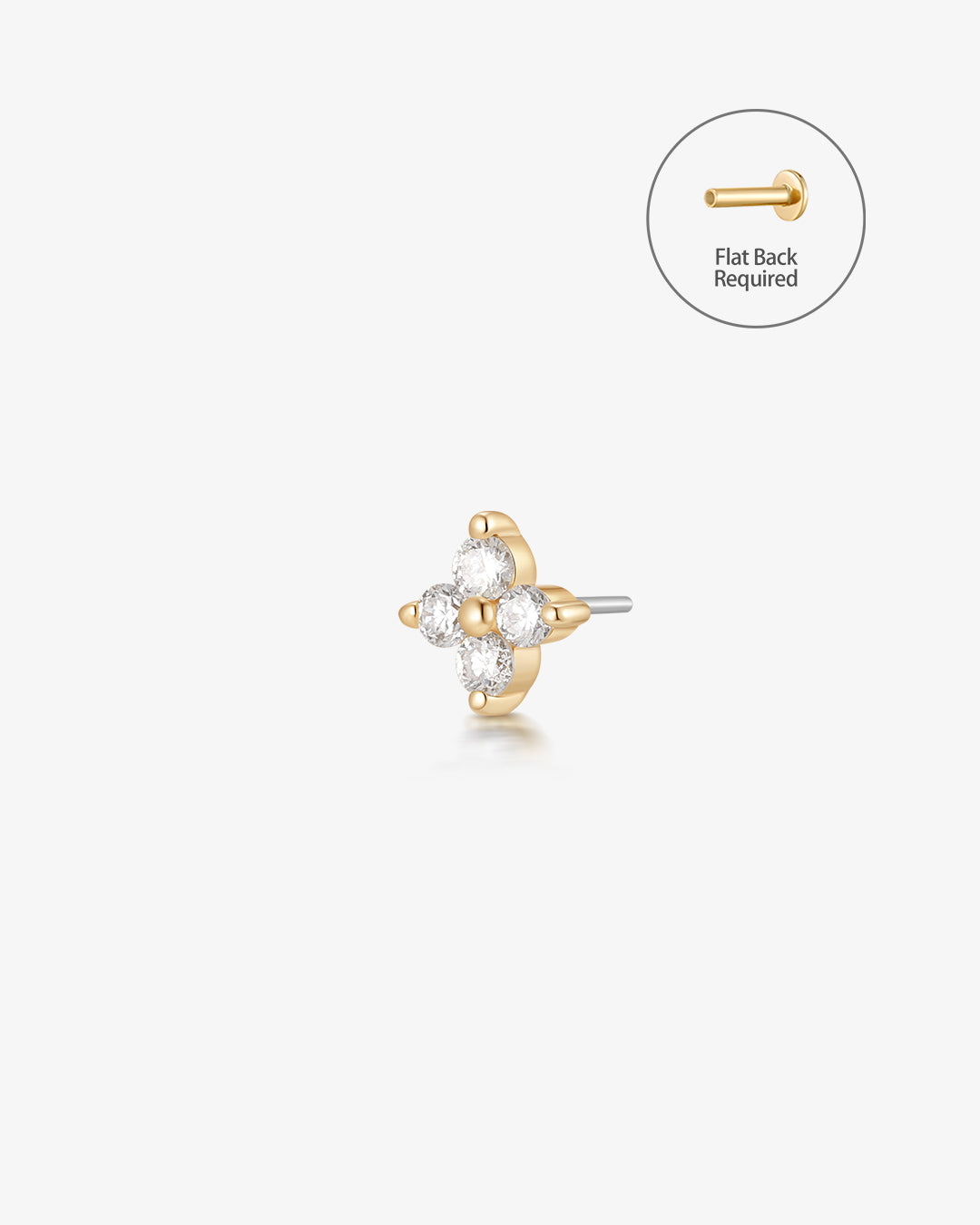 MINTAKA | Pointed Star Threadless Flatback Earring