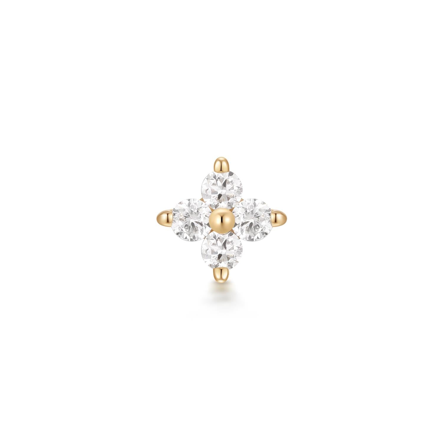 MINTAKA | Pointed Star Threadless Flatback Earring