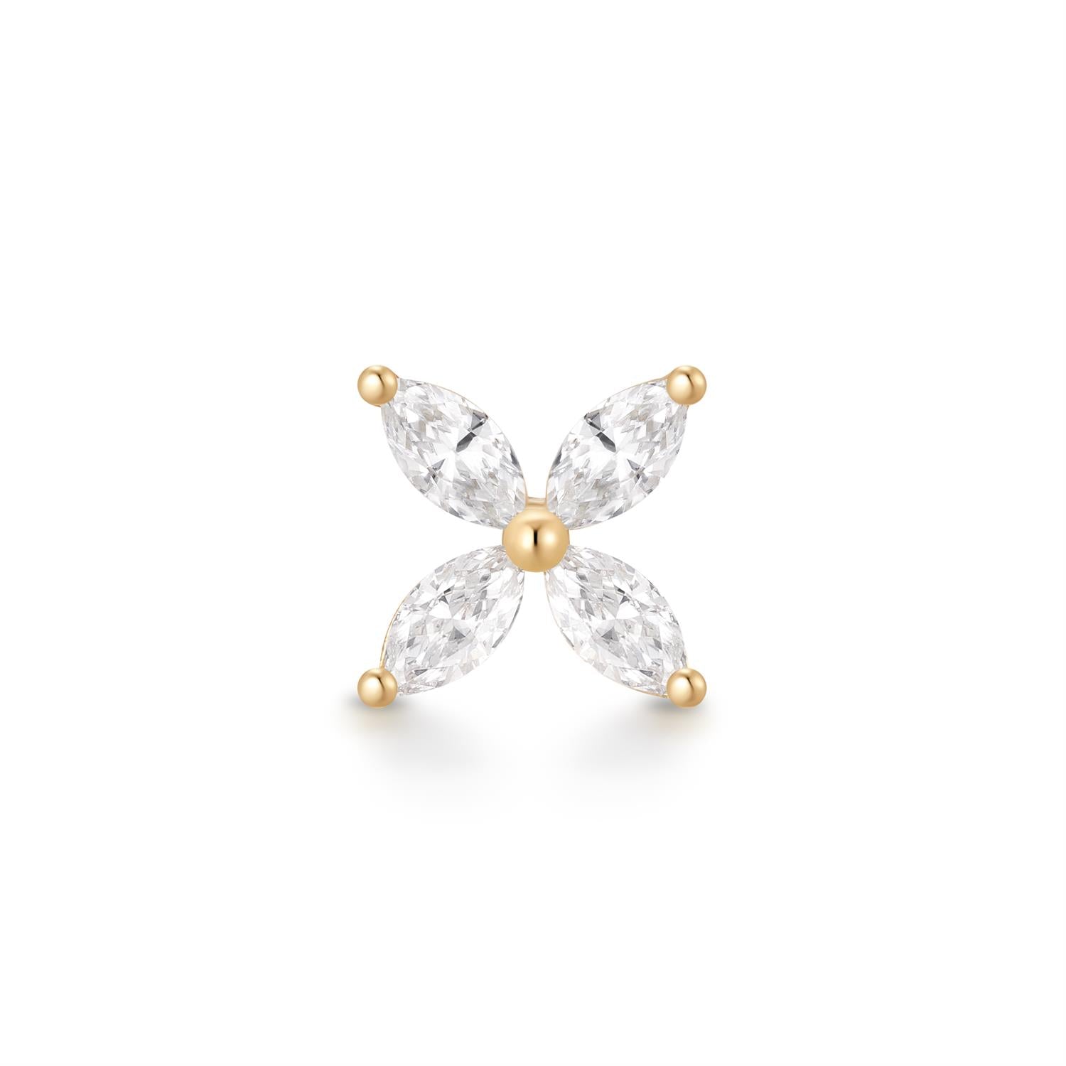 CALLISTA | Marquise Pointed Star Threadless Flatback Earring