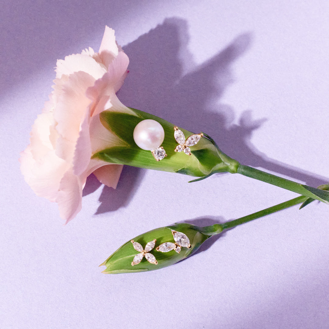 ARTEMIS | Marquise Lab Grown Diamond Threadless Flatback Earring