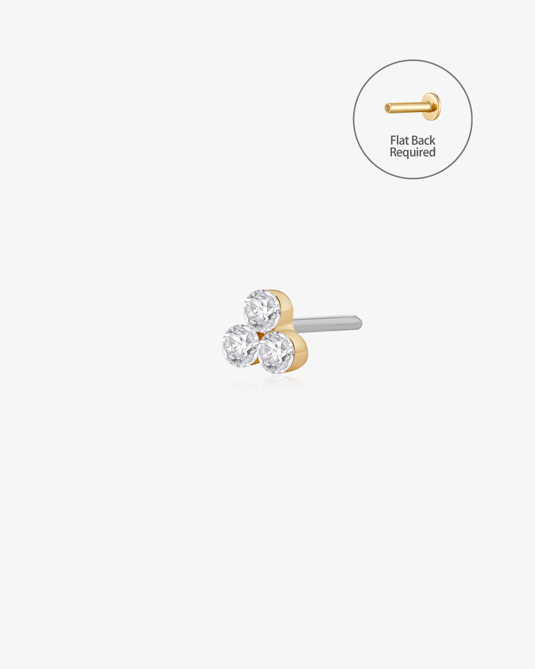 Trinity Lab Grown Diamond Cluster Threadless End